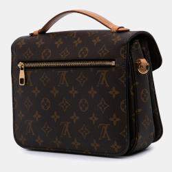 Pre Owned Louis Vuitton Brown Monogram Pochette Metis