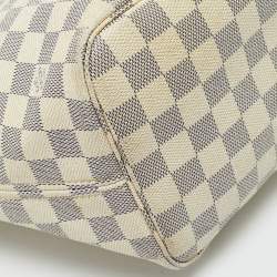 Pre Owned Louis Vuitton Damier Azur Canvas Neverfull MM Bag