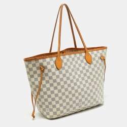 Pre Owned Louis Vuitton Damier Azur Canvas Neverfull MM Bag