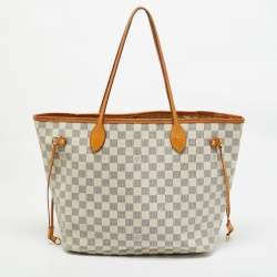 Pre Owned Louis Vuitton Damier Azur Canvas Neverfull MM Bag