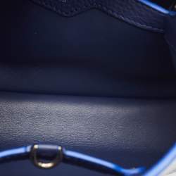 Pre Owned Louis Vuitton Navy Blue/Beige Leather and Python Capucines BB Bag