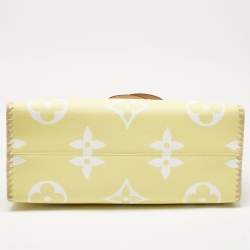 Pre Owned Louis Vuitton Monogram Giant By The Pool Canvas and Raffia Dubai Onthego GM Bag