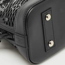 Pre Owned Louis Vuitton Monogram Lace Patent Leather Alma BB Bag