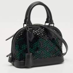 Pre Owned Louis Vuitton Monogram Lace Patent Leather Alma BB Bag