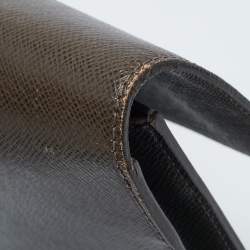 Pre Owned Louis Vuitton Brown Taiga Leather Minuto Portfolio Case