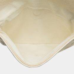 Pre Owned Louis Vuitton White Monogram Empreinte Twice