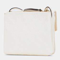 Pre Owned Louis Vuitton White Monogram Empreinte Twice