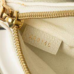 Pre Owned Louis Vuitton White Monogram Empreinte Twice