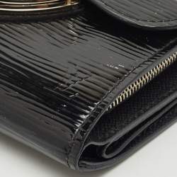 Pre Owned Louis Vuitton Black Electric Epi Leather Joey Wallet