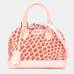 Pre Owned Louis Vuitton Pink Monogram Vernis Jungle Dots Alma BB Handbag