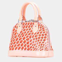 Pre Owned Louis Vuitton Pink Monogram Vernis Jungle Dots Alma BB Handbag