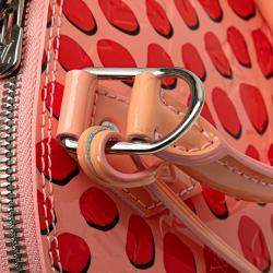 Pre Owned Louis Vuitton Pink Monogram Vernis Jungle Dots Alma BB Handbag