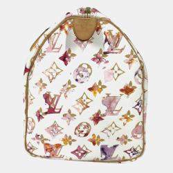 Pre Owned Louis Vuitton Speedy 30 Monogram Watercolor Canvas Boston Bag