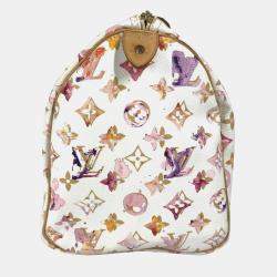 Pre Owned Louis Vuitton Speedy 30 Monogram Watercolor Canvas Boston Bag