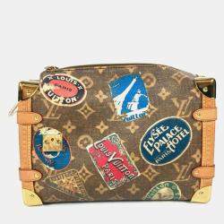 Pre Owned Louis Vuitton Side Trunk MM Monogram Canvas and Leather Crossbody Bag