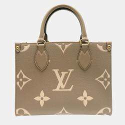 Pre Owned Louis Vuitton OnTheGo PM Bicolor Monogram Empreinte Leather Tote Bag