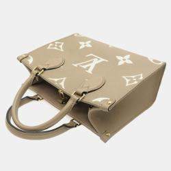 Pre Owned Louis Vuitton OnTheGo PM Bicolor Monogram Empreinte Leather Tote Bag