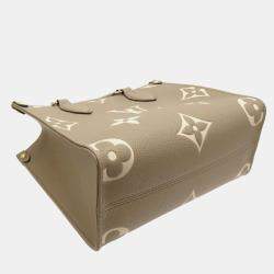 Pre Owned Louis Vuitton OnTheGo PM Bicolor Monogram Empreinte Leather Tote Bag