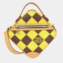 Pre Owned Louis Vuitton Chess Messenger Juane Damier Ebene Canvas Shoulder Bag