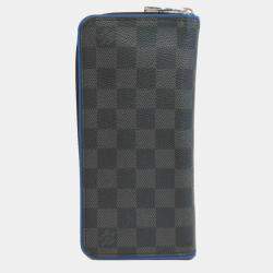 Pre Owned Louis Vuitton Zippy Vertical Damier Canvas Wallet