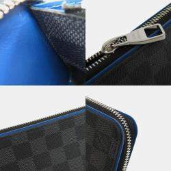 Pre Owned Louis Vuitton Zippy Vertical Damier Canvas Wallet