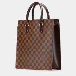 Pre Owned Louis Vuitton Brown Damier Ebene Venice Sac Plat Tote