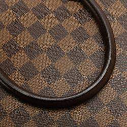 Pre Owned Louis Vuitton Brown Damier Ebene Venice Sac Plat Tote