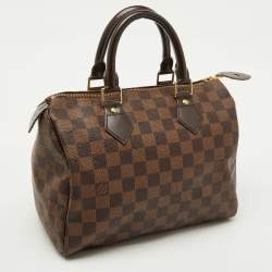 Pre Owned Louis Vuitton Damier Ebene Canvas Speedy 25 Bag