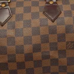 Pre Owned Louis Vuitton Damier Ebene Canvas Speedy 25 Bag