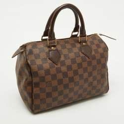 Pre Owned Louis Vuitton Damier Ebene Canvas Speedy 25 Bag