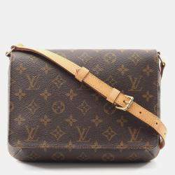 Pre Owned Louis Vuitton Musette Tango Brown Monogram Canvas Shoulder Bag