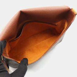 Pre Owned Louis Vuitton Musette Tango Brown Monogram Canvas Shoulder Bag