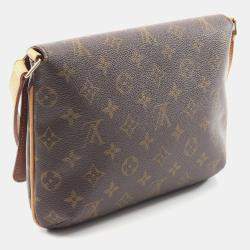 Pre Owned Louis Vuitton Musette Tango Brown Monogram Canvas Shoulder Bag