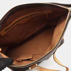 Pre Owned Louis Vuitton Cabas Mezzo Shoulder Tote Bag Monogram Canvas
