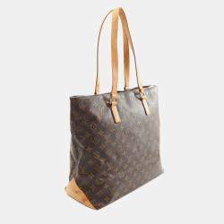 Pre Owned Louis Vuitton Cabas Mezzo Shoulder Tote Bag Monogram Canvas