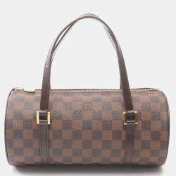 Pre Owned Louis Vuitton Papillon 26 Damier Ebene Canvas Top Handle Bag