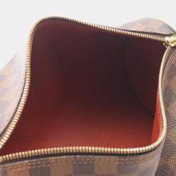 Pre Owned Louis Vuitton Papillon 26 Damier Ebene Canvas Top Handle Bag