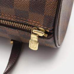 Pre Owned Louis Vuitton Papillon 26 Damier Ebene Canvas Top Handle Bag