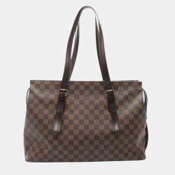 Pre Owned Louis Vuitton Chelsea Damier Ebene Canvas Shoulder Tote Bag