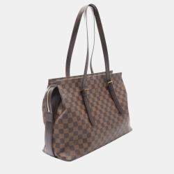 Pre Owned Louis Vuitton Chelsea Damier Ebene Canvas Shoulder Tote Bag