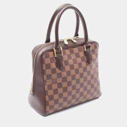 Pre Owned Louis Vuitton Brera Damier Ebene Canvas Top Handle Bag