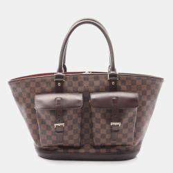 Pre Owned Louis Vuitton Manosque GM Damier Ebene Canvas Tote Bag