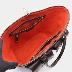 Pre Owned Louis Vuitton Manosque GM Damier Ebene Canvas Tote Bag