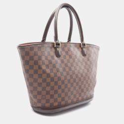 Pre Owned Louis Vuitton Manosque GM Damier Ebene Canvas Tote Bag