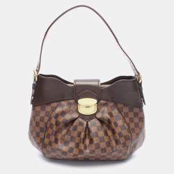 Pre Owned Louis Vuitton Sistina MM Shoulder Bag  Damier Canvas Ebene