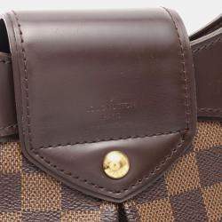 Pre Owned Louis Vuitton Sistina MM Shoulder Bag  Damier Canvas Ebene