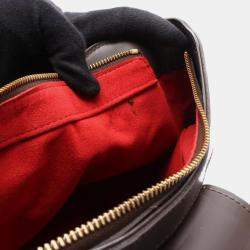 Pre Owned Louis Vuitton Sistina MM Shoulder Bag  Damier Canvas Ebene