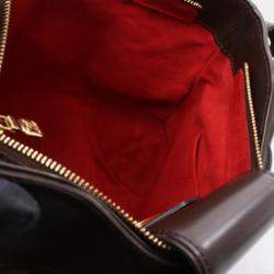 Pre Owned Louis Vuitton Sistina MM Shoulder Bag  Damier Canvas Ebene