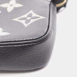 Pre Owned Louis Vuitton Mini Pochette Accessoires Black Monogram Empreinte Leather Clutch Bag