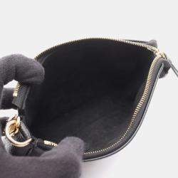Pre Owned Louis Vuitton Mini Pochette Accessoires Black Monogram Empreinte Leather Clutch Bag